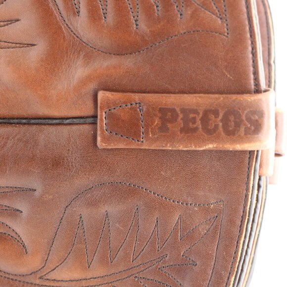 Red Wing Boots Pecos Men's 14 D Work Cowboy Boots Pull On Brown Leather 9801 - Picture 5 of 12